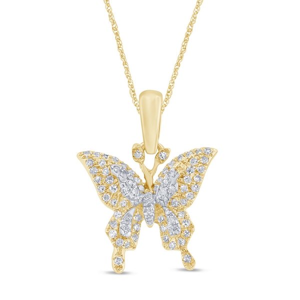 10K 0.10-0.12CT D-PENDANT RDS "BUTTERFLY" MP